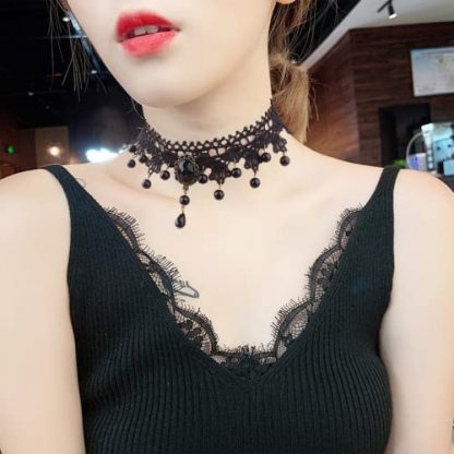 Victorian Gothic 5-Piece Lace Choker Set for Elegant Women - Image 6