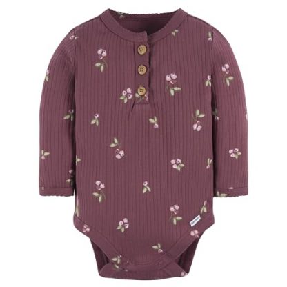 Unisex Baby 2-Pack Bodysuits with Henley-Style Buttons - Image 3