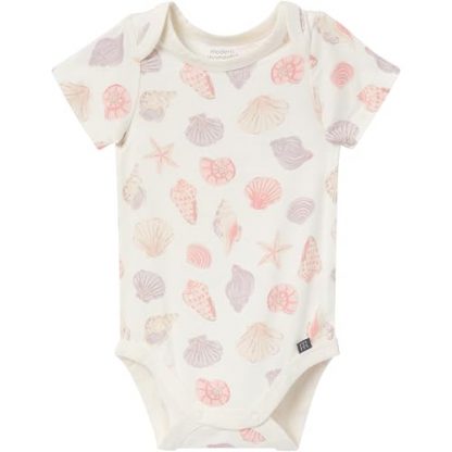 Baby-Girl's 4-Piece Viscose Outfit Set with Seashell Pattern - Image 4