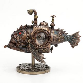 Intricate Steampunk Submarine Fantasy Statue