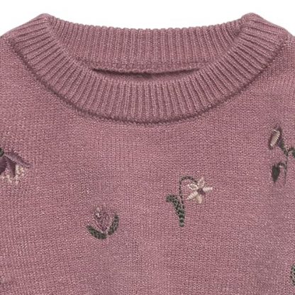 Cozy Baby Embroidered Sweater Knit Top - Image 2
