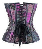Vintage-Inspired Spiral Steel Boned Gothic Corset with Chains - Image 4