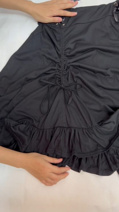 Scarlet Renaissance Steampunk High-Low Dress - Image 7