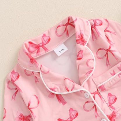 Cozy Button-Up One-Piece Pajama Romper for Baby Girl - Image 3