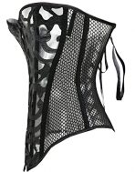 Elegant Satin Overbust Corset Top with Lace-Up Detail - Image 3