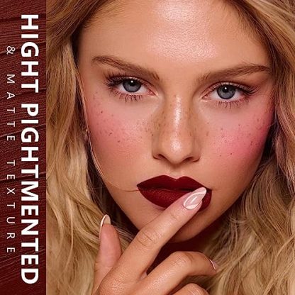 Dazzling Dark Red Matte Lipstick - Long-Lasting, Transferproof and Cruelty-Free - Image 4