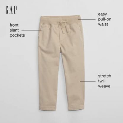 Charming Baby Boy's Pull-On Khaki Chino Pants - Image 3