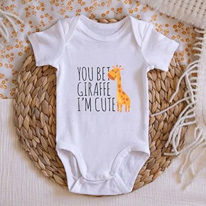 Adorable Giraffe-Themed Bodysuit for Babies - Image 4