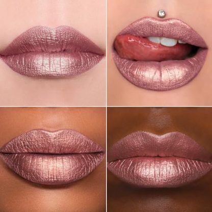 Lustrous Pink Metallic Lipstick - Long Lasting, No Smudge, No Transfer - Image 2