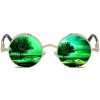 Golden Frame/Green Lens