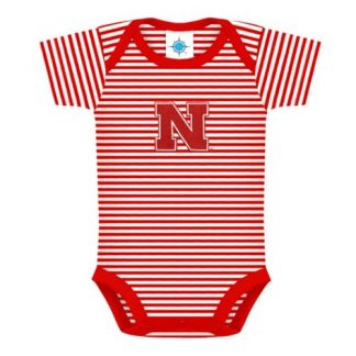 Collegiate Infant Striped Bodysuit with Creative Knitting