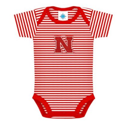 Collegiate Infant Striped Bodysuit with Creative Knitting