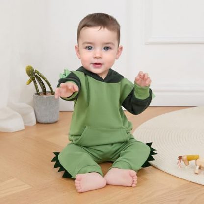 Dinosaur-Themed Toddler Boy's Winter Outfit Set - Image 3