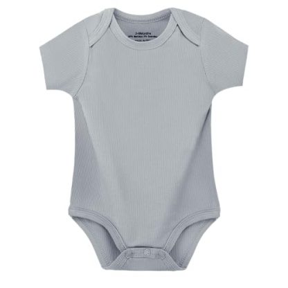Delightful Trio of Baby Rib Bodysuits - Short Sleeve Comfort for Little Ones (0-12M) - Image 2