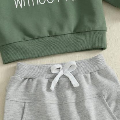 "Charming Toddler Boy's Two-Piece Letter Print Outfit" - Image 5