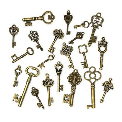 Antique-Style Skeleton Key Charms Set (125 Pieces) - Image 2