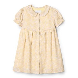 Charming Collared Dress with Ruffle Trim