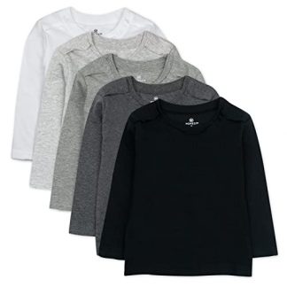 "Organic Cotton Long-Sleeve T-Shirts Pack for Toddlers and Little Kids"
