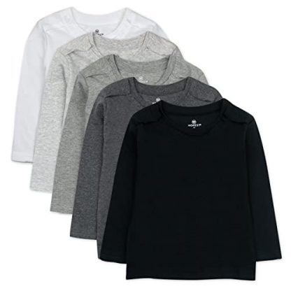 "Organic Cotton Long-Sleeve T-Shirts Pack for Toddlers and Little Kids"