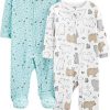 Aqua Blue Forest Animals/White Bear