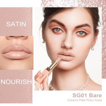 Nourishing Beige Lipstick with Satin Matte Finish - Image 2