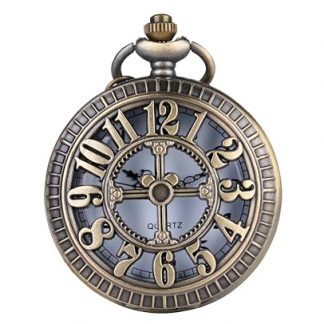 Vintage Steampunk Pocket Watch Necklace with Detachable Chain