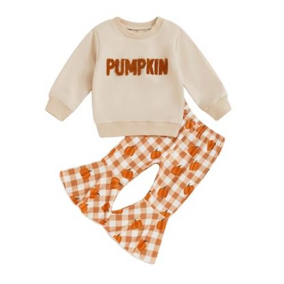 Toddler Girl's Autumnal Halloween-Themed Outfit Set