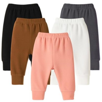 Cozy and Chic 5-Pack Baby Girl Jogger Pants