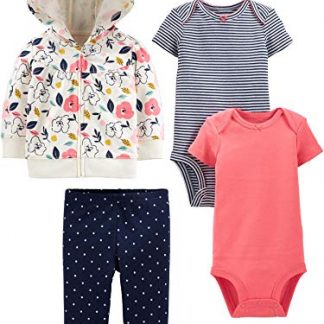 Baby Girl's Delightful 4-Piece Outfit Set