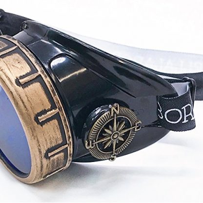 Victorian-Style Steampunk Goggles with Compass Design - Image 5