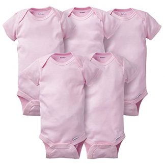 5-Pack of Baby Girl Solid Onesies Bodysuits