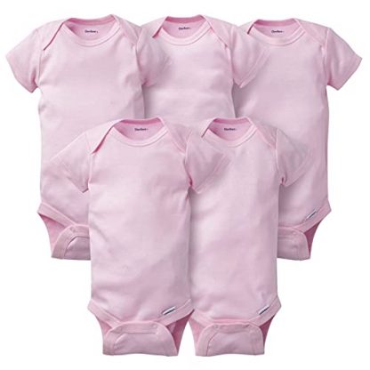 5-Pack of Baby Girl Solid Onesies Bodysuits