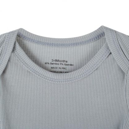 Delightful Trio of Baby Rib Bodysuits - Short Sleeve Comfort for Little Ones (0-12M) - Image 4