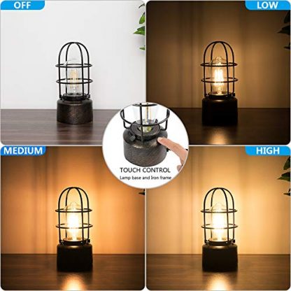 Compact Touch-Controlled Steampunk Table Lamp with Dimmable Settings - Image 2