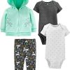 Black Dots/Mint Green Unicorn/White Snowflake/Floral