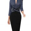 Dark Blue Tweed+black