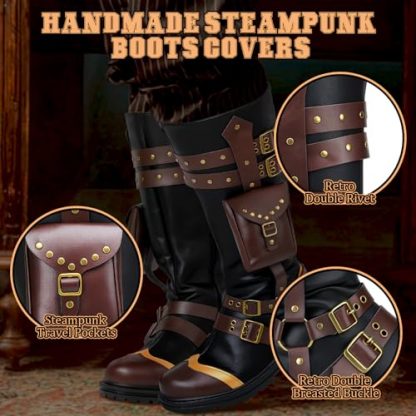 Men's Vintage-Inspired Steampunk Boots: A Perfect Addition to Your Renaissance Costume - Image 3