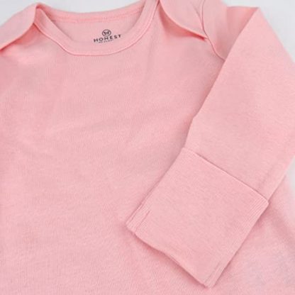 Adorable 5-Pack Long Sleeve Organic Cotton Bodysuits for Baby Girls - Image 2