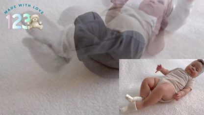 Cozy Bear Cub Cotton-Spandex Baby Pants with Feet - Image 7