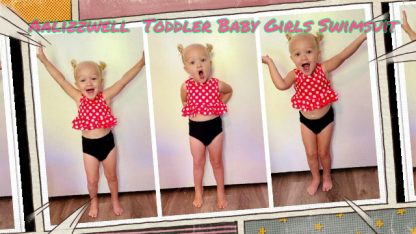Adorable Toddler Girl Two-Piece Bathing Suit for Beach Fun - Image 7