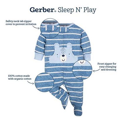 Baby Boys' 2-Pack Adorable Footed Pajamas - Image 4