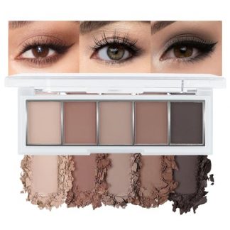 5-Shade Matte Eyeshadow Palette: Natural Nudes and Cool Taupe Tones