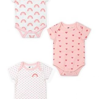 Organic Cotton Short Sleeve Baby Bodysuit Trio