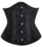 Elegant Brocade Underbust Corset and Waist Trainer