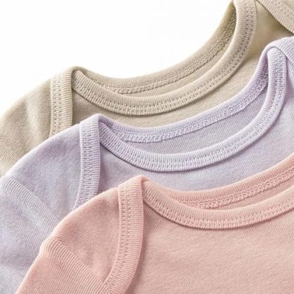 Unisex Organic Cotton Baby Bodysuits, Short Sleeve, 3-Pack - Image 6