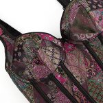 Women's Alluring Gothic Overbust Corset with Shoulder Straps & Halter Bustier Top - Image 4