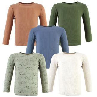 Unisex Thermal Long Sleeve Tees for Babies - Pack of 5