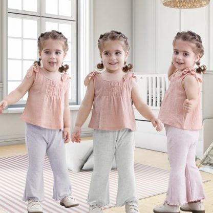 Adorable 3-Pack Baby Girl Flare Pants - Image 5