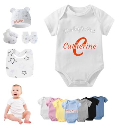 Personalized Newborn Essentials Bodysuit Set