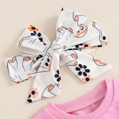 Adorable Toddler Girl's Halloween Ensemble with Ghost Print and Bell Bottoms - Image 4